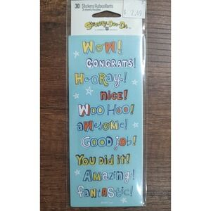NEW Stickety Doo Da Positive EncouragingAmerican Greetings Stickes 3 Sheets